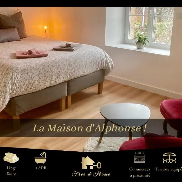 LA MAISON D'ALPHONSE, charmante, centre historique 4-6pers, hotell i Locunolé