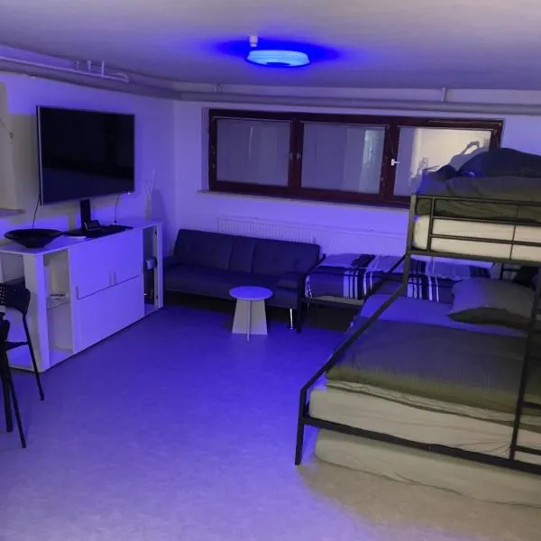 Modern Urban Studio Apartment S-Bahn 27QM for 6 persons Mercedes-Benz، فندق في Magstadt