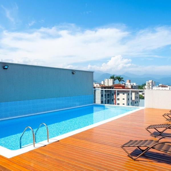 BH43 MAURO · BH43: ESTÚDIO COM VISTA, AR, PISCINA E VARANDÃO
