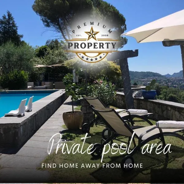 SUITE room with private pool area, near COMO lake, private parking I Villa dei Leoni, hotel v destinaci Morbio Inferiore