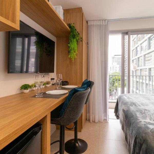 PI0516 I Moderno Studio - Cama queen - Coração de Pinheiros