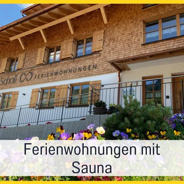 Ferienwohnungen Scholl - private Sauna oder Infrarotkabine, hotel i Bad Hindelang
