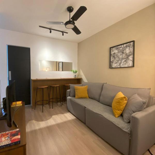 Apto 1 quarto com Ar Cond - Garagem Grande - Centro - Cambuí - prox mercado academia hospital