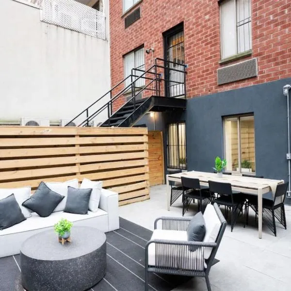 Massive 1BR w Private Patio in Upper East Side、ニューヨークのホテル