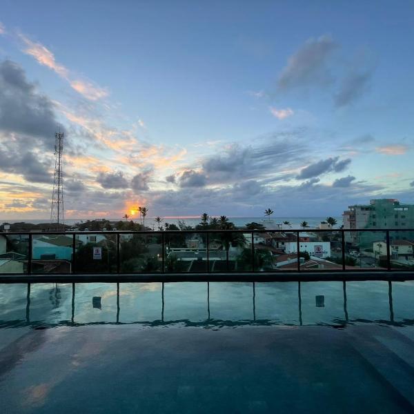 Apto com vista para o mar, Rooftop com piscina & sauna em Porto de Galinhas