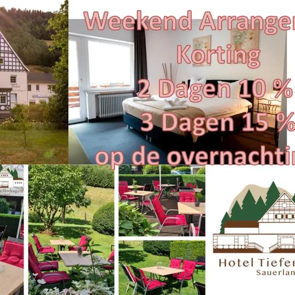 Hotel Tiefenhagen Sauerland、キルヒウンデムのホテル