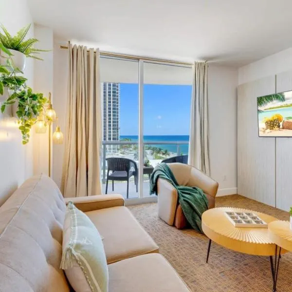 Beachfront Resort Pool Ocean View Balcony Gym, hotel a Aventura