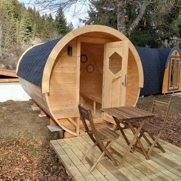 camping hôtel les airelles, hotel en Lanarce