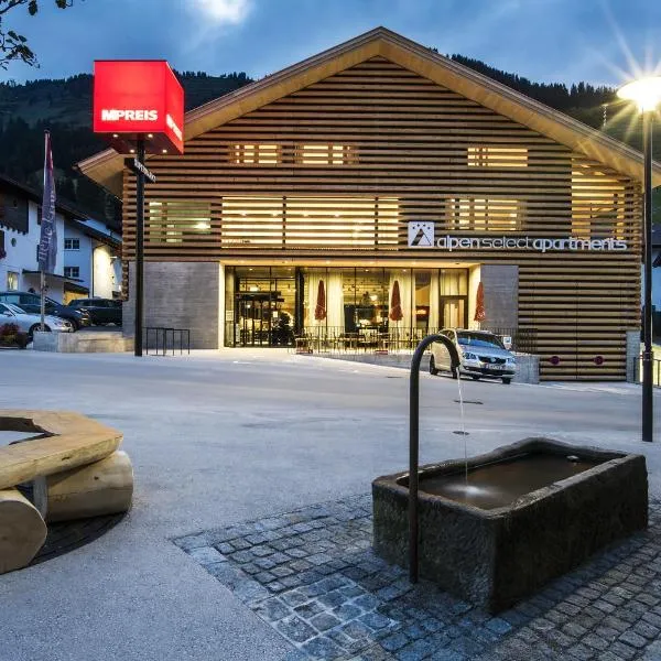 alpen select apartments Kleinwalsertal、ミッテルベルクのホテル