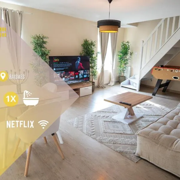 Capstay Cosy centre 2 chambres babyfoot & Netflix, hotel sa Raismes