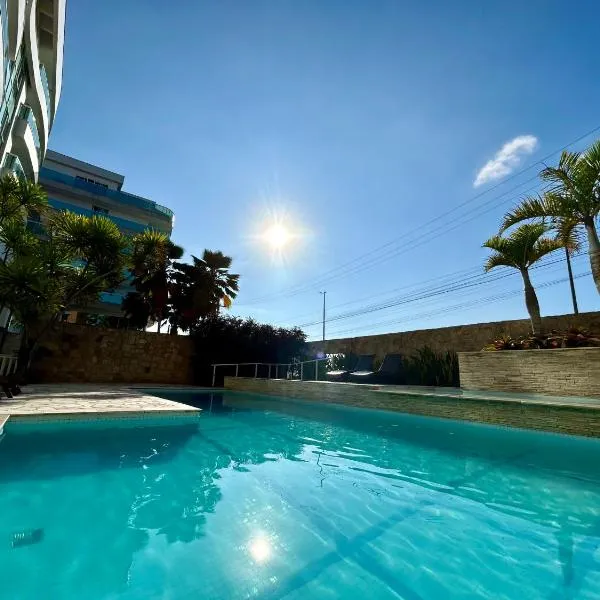 Confortável Flat, Edifício beira-mar com Piscina e hidro