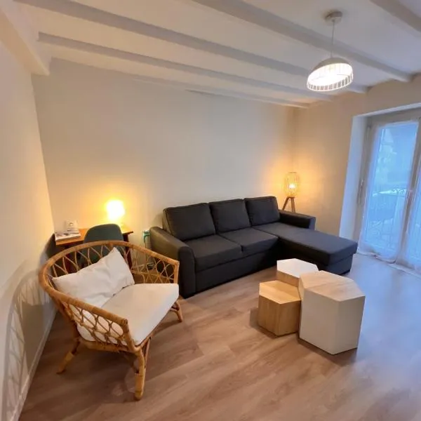 Appartement RDC 9 personnes, 2 chambres, wifi, proche du centre – hotel w mieście Bourboule