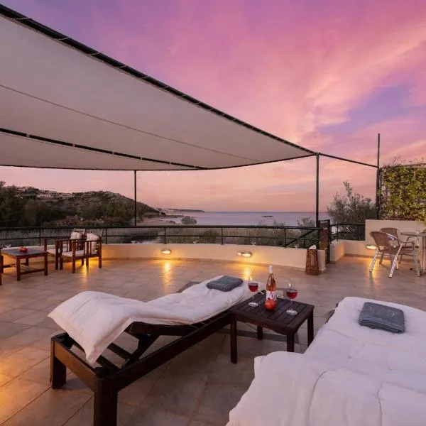 Coastal Dream beachView Jacuzzi& sauna free parking WiFi 2 bedroom, hotel v destinaci Amoudara Lasithiou