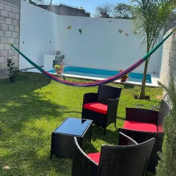 Bonita casa nueva con alberca climatizada y aire acondicionado en Oaxtepec Morelos, hotel v destinaci Oaxtepec