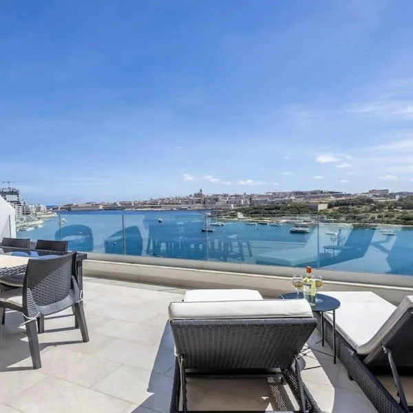 Modern 3 Bedrooms Penthouse With A Breathtaking Valletta View, hotel in Sliema