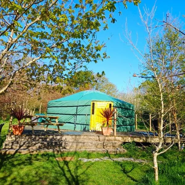 The Yurt in Cornish woods a Glamping experience, hotell i Porthleven