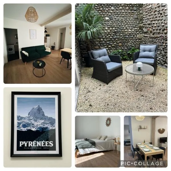 Le patio : Appartement chic 3 chambres au cœur de Pau, hotel in Pau