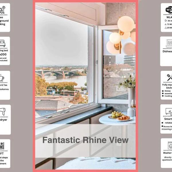 Hidden Treasure Apartment - Altstadt, Rheinblick und Garage inklusive, hotel em Mainz
