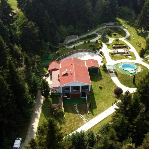 ECO VILLA OLYMPUS with sauna and swimming pool, hotel v destinaci Kariá