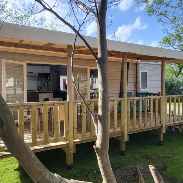 Mobil-home 5 pers climatisé - Plage et forêt - Camping Les Oyats Seignosse, hotel en Seignosse