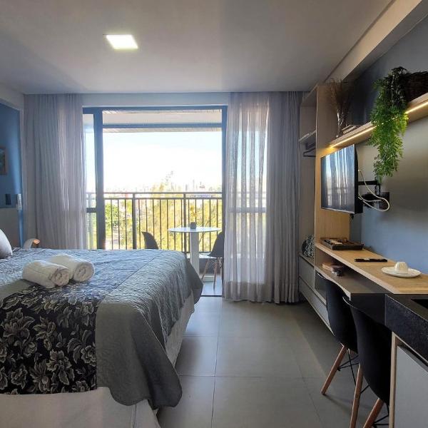 Studio com Varanda e Vista para o Mar