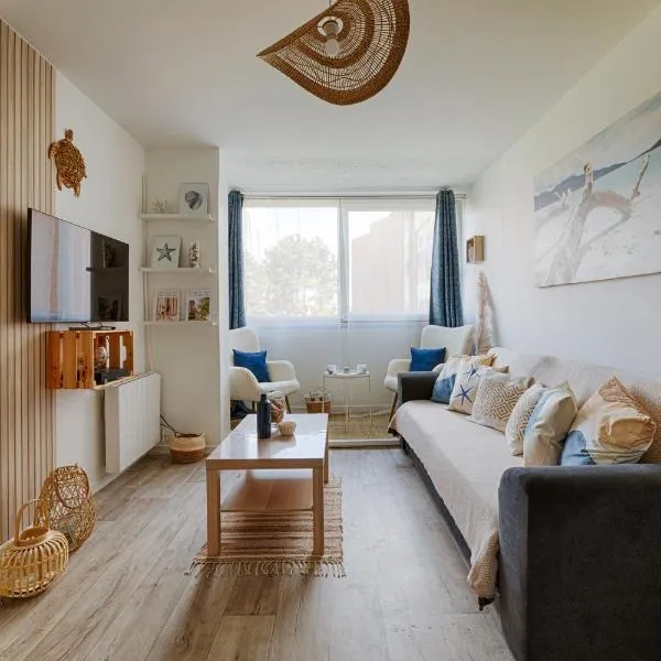 Le Coquillage Bleu, charmant 2 pièces, proche plages et commerces – hotel w mieście Cabourg