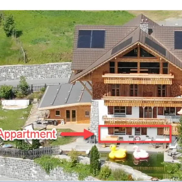 Alpine Chalet with Natural Pool, hotel v destinaci Eschen