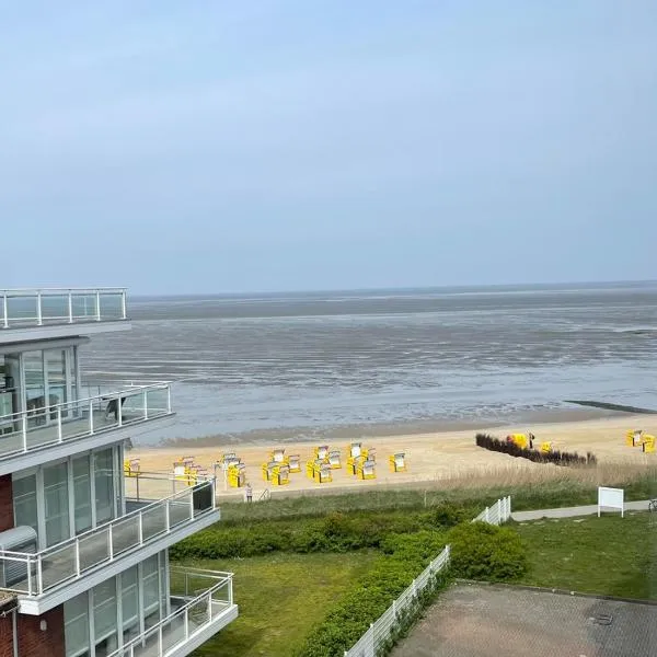 Traumhafte Ferienwohnung - direkter Meerblick - 50m zum Strand in Cuxhaven Duhnen in 1A Lage im Haus Seehütte、クックスハーフェンのホテル