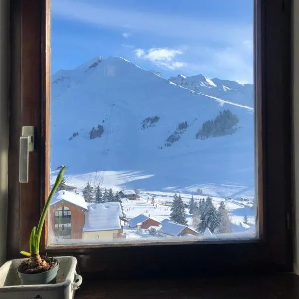 Superbe studio pied des pistes- linge de maison non fourni, hotel in Manigod