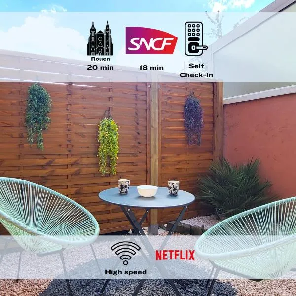 Oxygen - Lumineux deux-pièces à 20min de Rouen, hotel v destinácii Caudebec-lès-Elbeuf