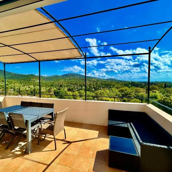 Les Restanques vue mer Pressoir 3131, hotel in Grimaud