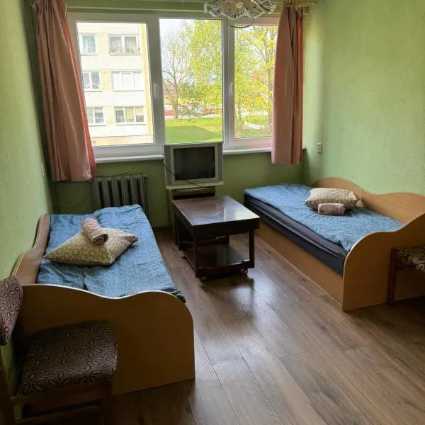 Chernobyl type rooms in a block flat house, hotel a Bitaičiai