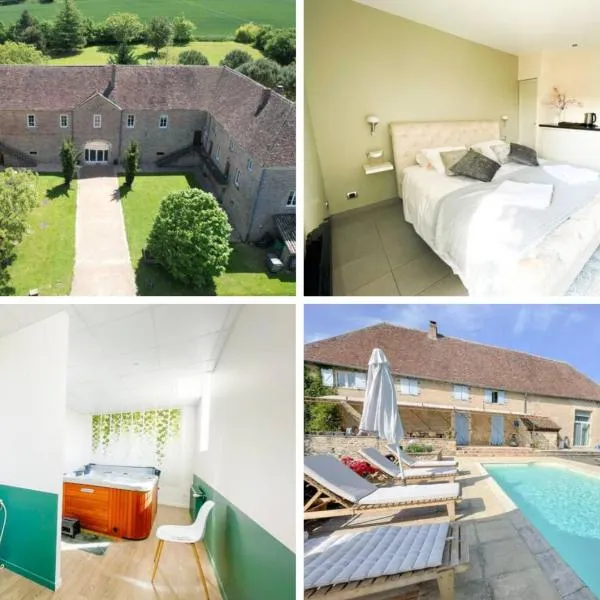 Mimosa -Appartement, Piscine et Spa à La Ferme du Bois, hotel in Plottes