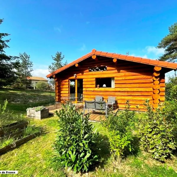 Pialous:Chalet en rondins avec Espace Détente, hotel in La Chapelle-dʼAurec