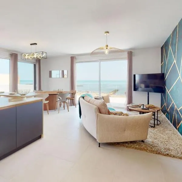Spendide appartement tout confort, Résidence Archipel T4 en bord de plage, avec grande terrasse aménagée,spa et parking privé, hotel v destinácii Valras-Plage