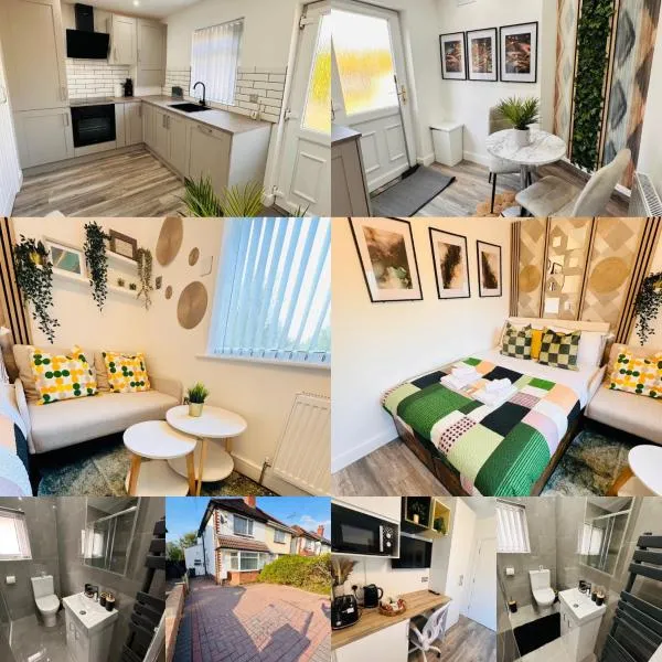 R-4 Newly Renovated Private self contained Room in Selly Oak Birmingham with own Kitchenette and shared bathroom between two rooms, hotel v Birminghamu
