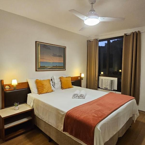 Praia, Piscina, Vista, Shopping, tudo junto em um só lugar. Quarto e Sala mais do perfeito.