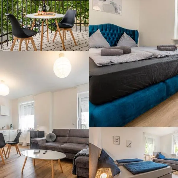 WineDesign Boxspring 8 Pers BASF Nähe Ludwigshafen und Mannheim, отель в городе Франкенталь