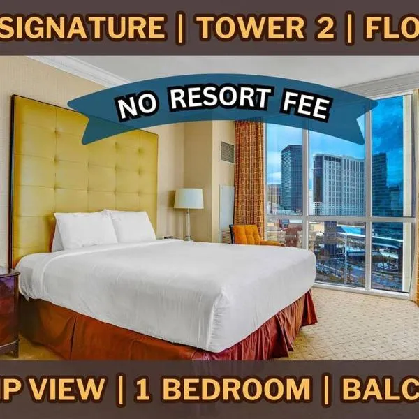11th Flr MGM Signature 1Bed, Strip View, No Fee, hotel in Las Vegas