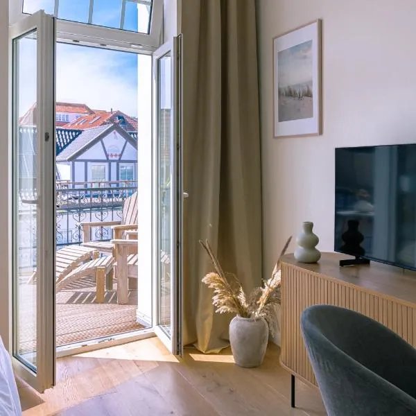 Kapitänshaus Friedrich Franz - Premium Apartments 200 Meter vom Strand und Alten Strom – hotel w mieście Warnemünde