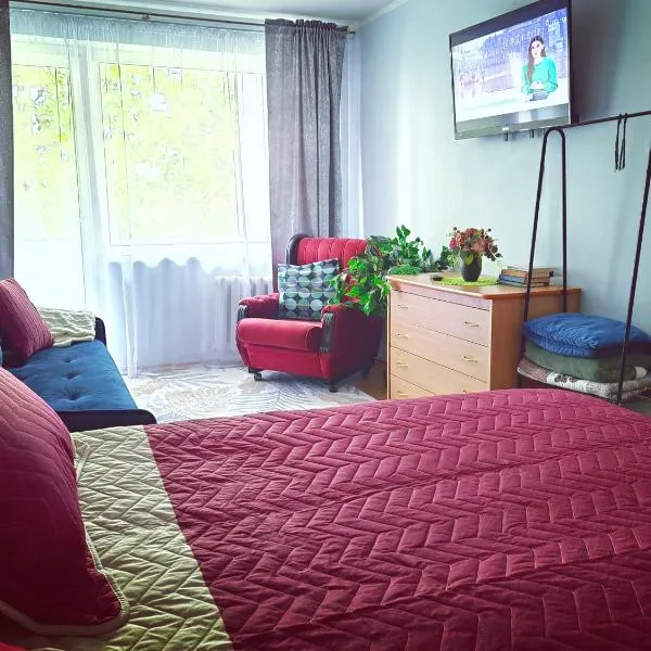 Bubiai에 위치한 호텔 Krymo g. Lovely 2 room flat in Šiauliai, near Akropolis