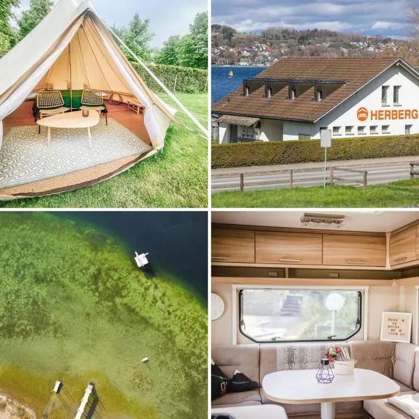 Strandbad Steckborn mit Herberge, Camping & Glamping, hotell i Steckborn