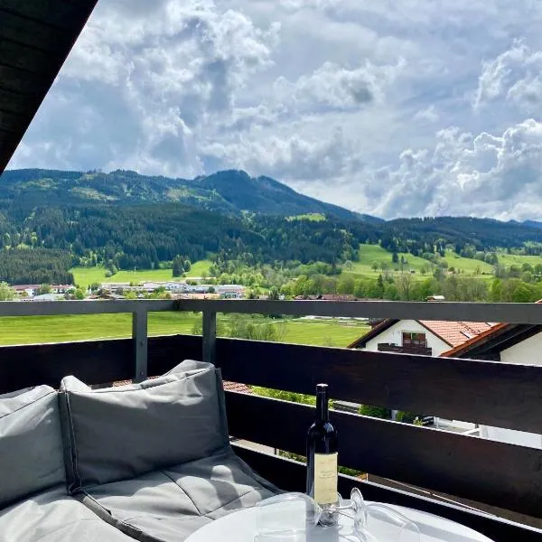 Best Butler Alpspitz Apartment Küche Parken Balkon, hôtel à Nesselwang