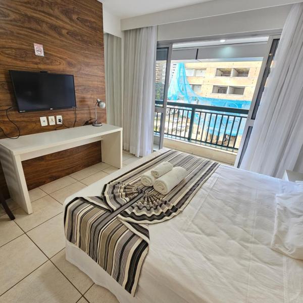 FLAT FUSION EXPRESS, SHN QUADRA 1 BLOCO D, AO LADO DA ESPLANADA DOS MINISTÉRIOS, SMART-TV, WI-FI, FILTRO DE ÁGUA, PISCINA, ACADEMIA, SAUNA, ESTACIONAMENTO GRÁTIS, ESTAÇÃO DE RECARGA DE CARRO ELÉTRICO, RECEPÇÃO 24 hs BY REI DOS FLATS - Foto 2