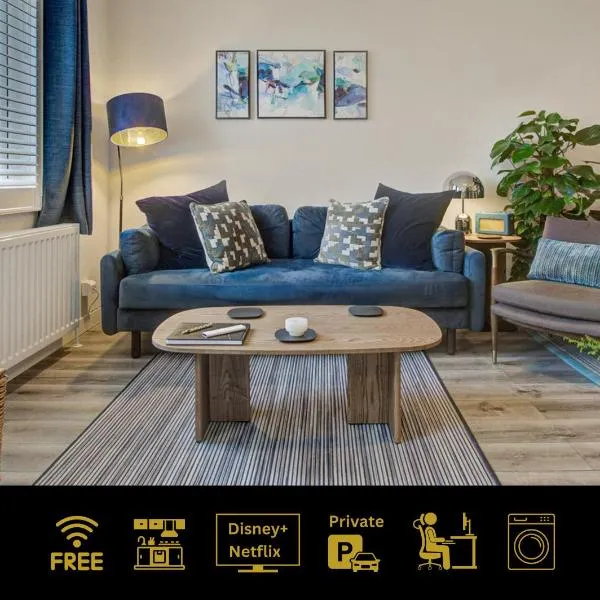 판버러에 위치한 호텔 Stylish, business traveller friendly apartment, with free parking and Netflix