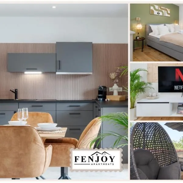 FENJOY: Großes Ferienapartment im Neubau / Balkon / BBQ, hótel í Bernau am Chiemsee