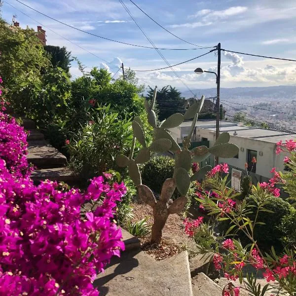Terrasse, vue mer & montagne, parking & clim, hotel em Nice