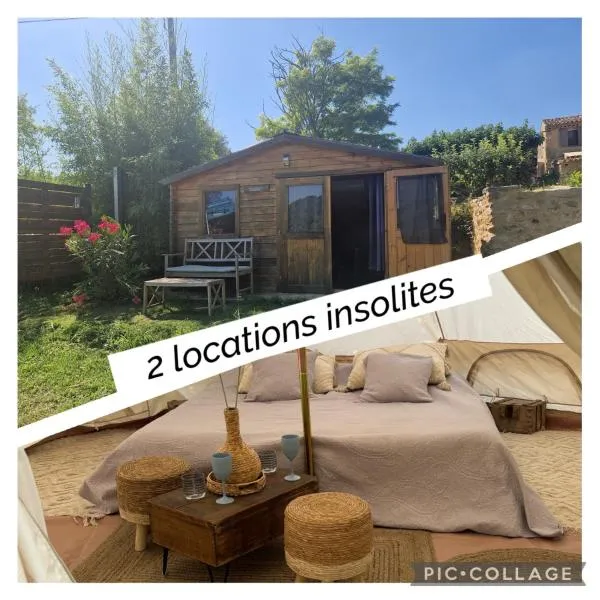 카데네트에 위치한 호텔 Locations insolites "vie en plein air" cabane et tipi Bastide Bellugue maison d'hôtes reseau Bienvenue à la ferme à 3 mn de lourmarin