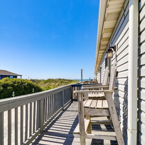 Oak Island Condo with Ocean View Steps to Beach!, hotel in Oak Island