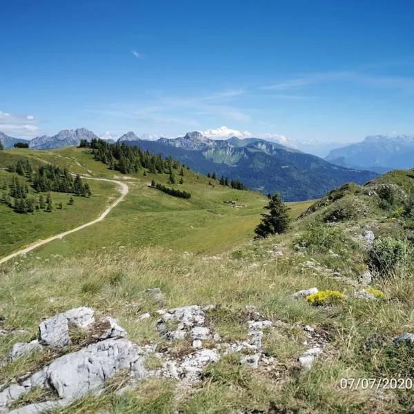 appartement montagne la vallée verte cœur station Hirmentaz, hotel v destinaci Bellevaux